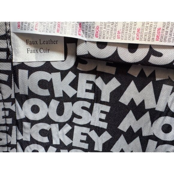 Disney Store Mickey Mouse Greyscale Tote Bag Shoulder Bag Summer Faux Suede - Picture 9 of 11